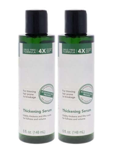 Thick-Full Hair Thickening Serum 5 fl oz - Pack of 2 - with Mongongo Oil Green Coffee Oil & Aloe Leaf Juice
