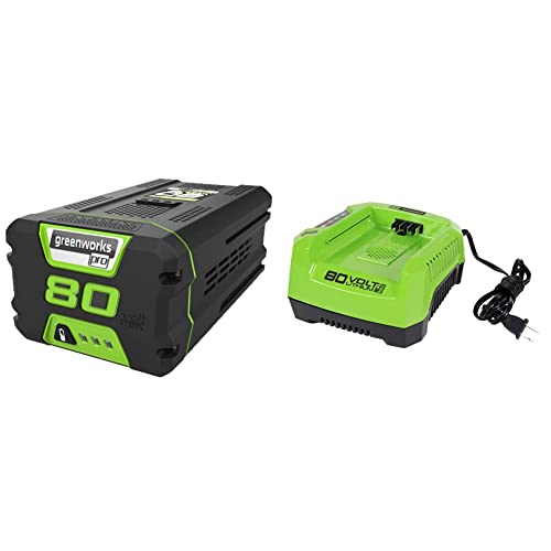 Greenworks Pro 80V 4.0Ah Lithium-Ion Battery (Genuine Battery) & Pro 80V Rapid Charger (Genuine Charger) #TOP30