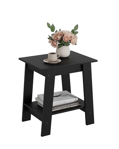 GarveeLife End Table with Storage & Night Stand 2-Tier Side