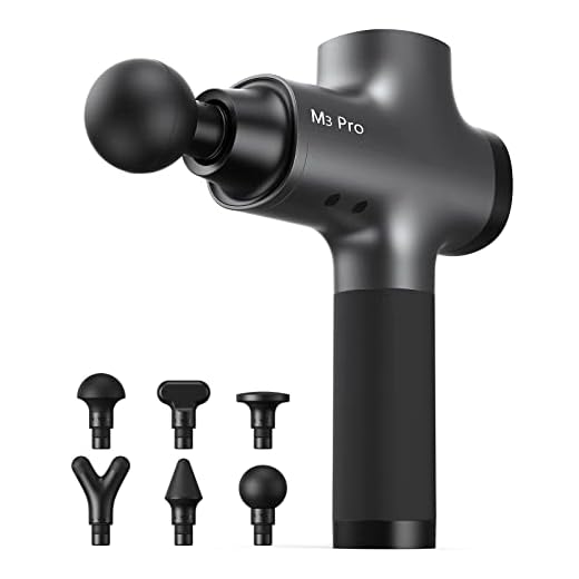 OPOVE M3 Pro Massage Gun Deep Tissue Percussion Muscle Massager for Pain Relief, Handheld Electric Body Massager Sports Drill Portable Super Quiet Brushless Motor, Silver