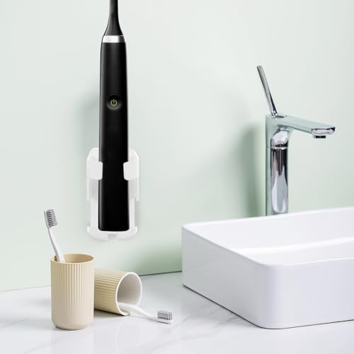 Porte-brosse à dents électrique stable en métal blanc minkissy lot de 2 - 7