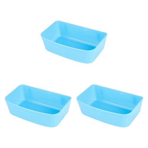 FewNvWa 3 Teile Fressnäpfe für Katzen und Hunde in der Transportbox, Blau