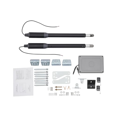 Eleeferri Automatic Dual Swing Gate Opener Kit, Heavy Duty Double Arm Swing Gate Opener Kit with Controller for Driveway Gates Up to650 lbs Gates Electric Motor AC Powered