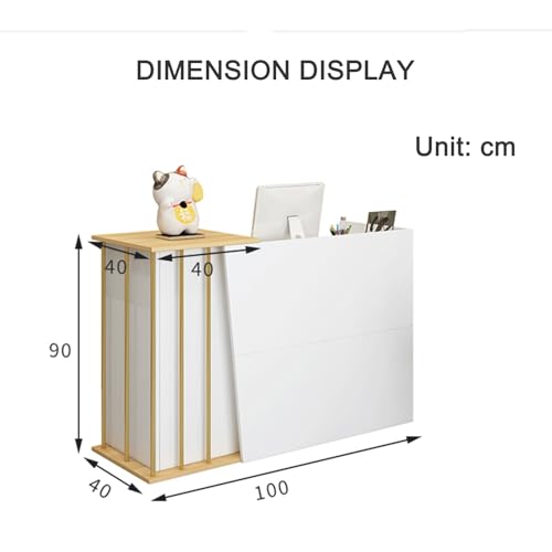 Comptoir de réception magasin table de réception bois vente au détail avec tiroir - 2