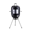 Megamaster 4 in 1 Vertical Smoker Charcoal Grill with Adjustable Air Vent Built In Temperature Gauge 600 SQ In Cooking Area Storage Rack BBQ Grill for Camping Picnics and More 810 36014