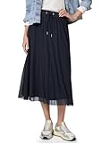 Damen Midi-Rock aus Mesh in Plisséestruktur