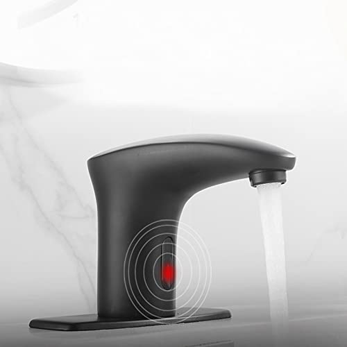 Grifo con sensor para lavabo automático en color negro para baños modernos