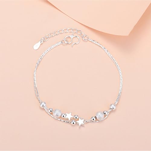 925 Sterling Silver Bracelet Bead Bracelets Elegant Exquisite Bracelet for Women Trendy Love Heart Diamond Bangle Jewelry4