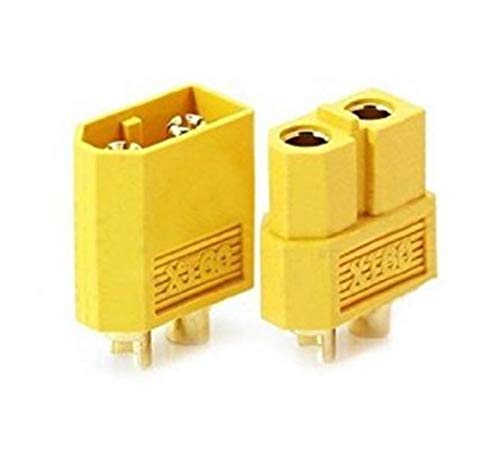 VUNIVERSUM 10 paar (20 stuks) Premium Original XT30 gouden stekker connector stekker bus mannelijke vrouwelijke 2Pin ompoling veilig voor Lipo accu RC 30A geel XT 30 van Mr. stekker Modelbau