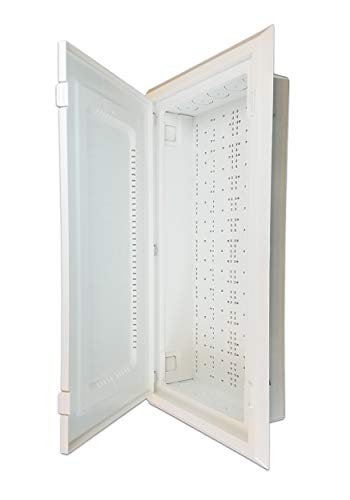 30 in. Benner-Nawman Plastic WiFi-Friendly Foldable Structured Media Cabinet, White