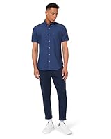 Ben Sherman Men's Short Sleeve Signature Oxford Shirt, Rivera Blue, Large