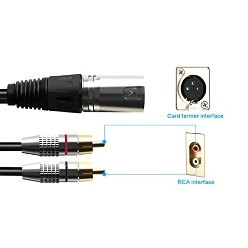 BOFRHME Cavo Audio RCA 2RCA Maschio a XLR 3 Pin