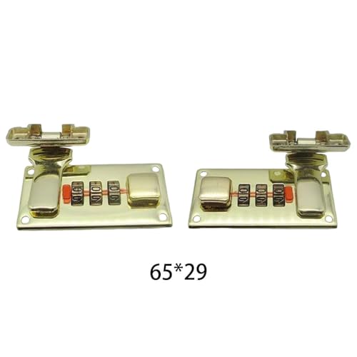 kesurpae 2X Suitcase Combination Lock Safety of Belongings While Traveling Alloy Luggage Suitcase Hasps with Combination Lock, Golden, 65 * 29mm