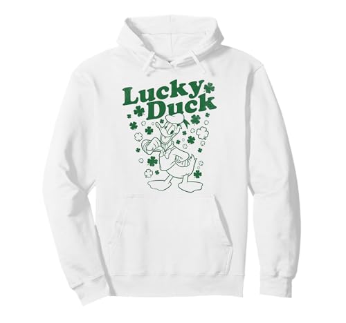 Sweat Donald Duck Vert Idéal pour Sorties Saint-Patrick
