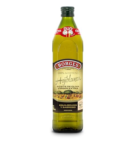 Borges - Aceite de oliva Virgen Extra Hojiblanca - AOVE Prensado en frío - Ideal para aliñar y cocinar - Botella de vidrio - 750 mililitros.