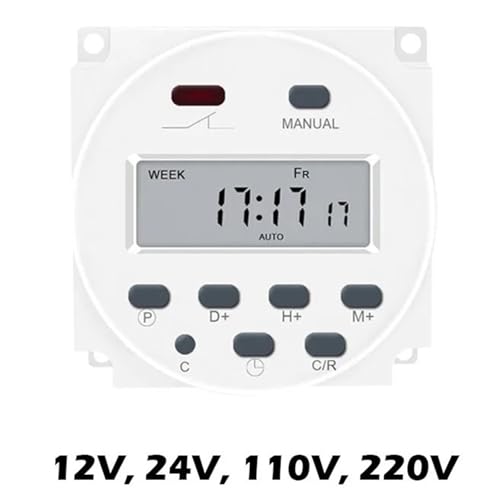 Relé de interruptor de tiempo programable CN101A de 110V y 16A para carril 3