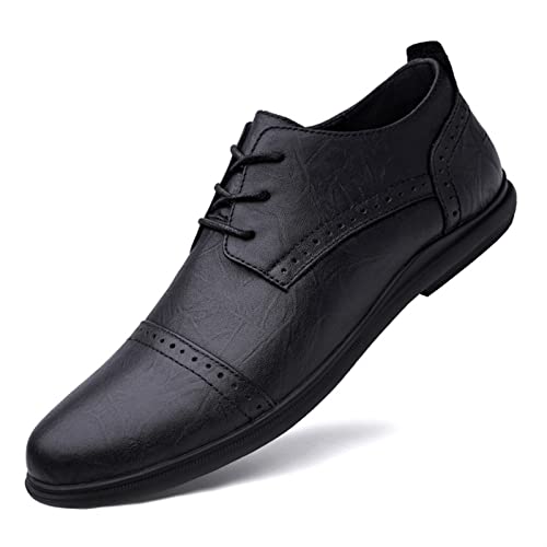 Zapatos Oxford cómodos de cuero para la oficina y eventos formales masculinos