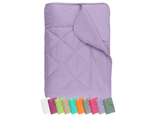 npluseins Edredón ligero de microfibra – Öko-Tex Standard 100 – Tamaño aprox. 135 cm x 200 cm 732.932, color lila