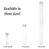 The Beadsmith Clear Plastic Tubes - 3-Inch-Long Triangle Tubes, 9/16 Inches in Diameter - Flat Caps - Use for Beads, Bath Salts, Wedding & Party Favors, Home or Office Storage - Bag of 100 #5
