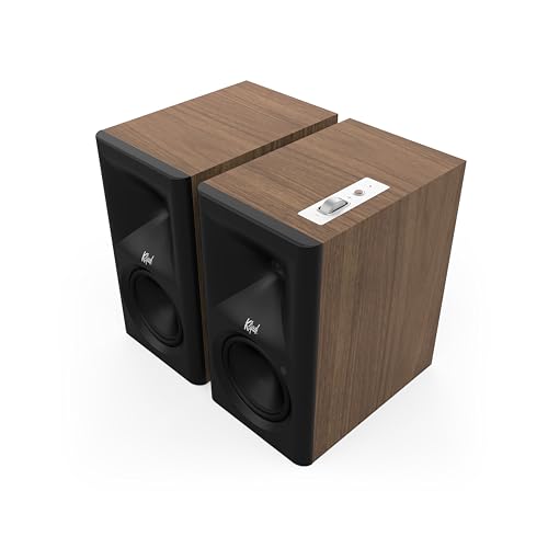 Klipsch The Fives II Dolby Atmos   Altavoces alimentados de 5.25 pulgadas, nogal (par)