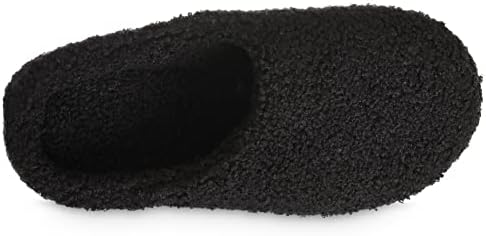 isotoner Women's Fiona Clog Slipper with Recycled Berber, Memory Foam, Heel Cushion, Versatile Sole, Black, 8-9 | Image 1