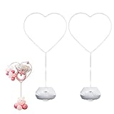 Faylapa Balloon Arch Column Stand Set of 2 Pack,Stand Heart-shaped Round Balloon Column Arch for Birthday, Wedding, Baby Shower, Graduation, Anniversary,Party (Heart-shaped)