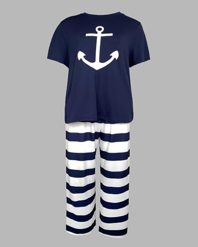 Image of CHICME Womens Pajamas Sets 2 Piece Short Sleeve Lounge Set Printed Loose Pants Pj Sets Loungewear Set