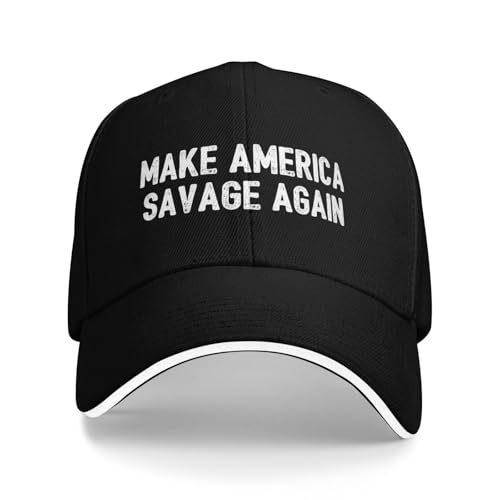 Make America Savage Again Hat for Men Funny Dad Hats Funny Gifts for Men Black