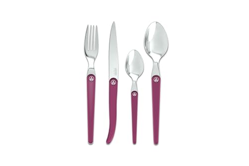 Ménagère 16 pièces - Collection Acidulé (Rose Framboise)