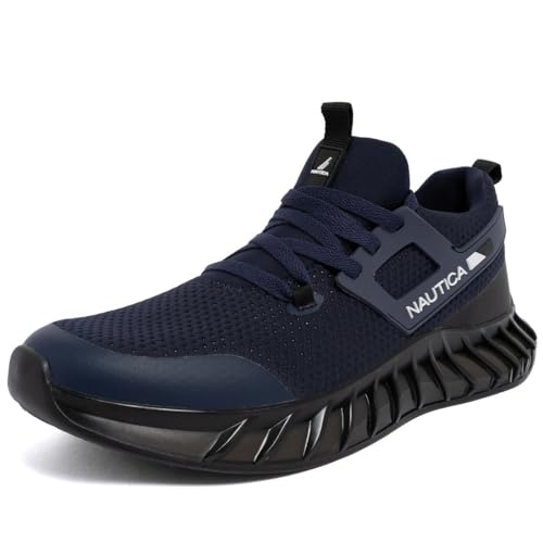 Image of Nautica Men's Casual Fashion Sneakers - Lightweight Lace-Up Athletic Walking Shoes for Gym & Tennis, Comfortable