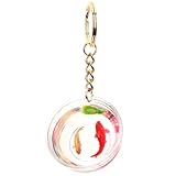 IMIKEYA Llavero Decorativo de Dorado en Color Rojo y Dorado, Llavero Ligero para Mujer, Colgante Creativo para Mochila y Bolso, Accesorio para Decoración y Obsequio Pequeño de Buena