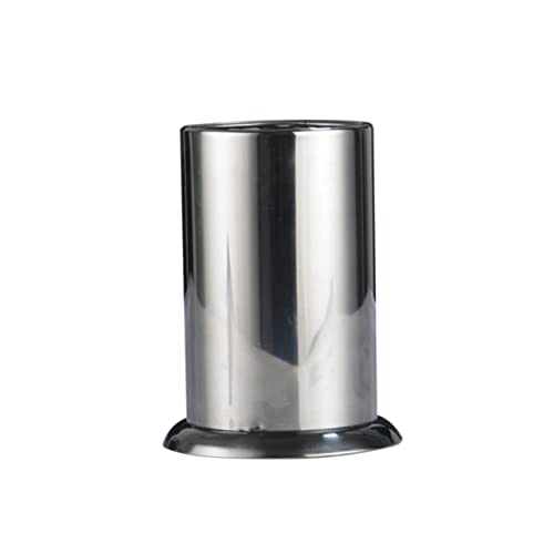 OUNONA Thickened Stainless Steel Utensil Organizer with Drain Holder for Countertop Storage and Easy to Clean Kitchen Utensil Holder