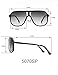 Southpole 5070SP Modern UV Protective Men's Aviator Sunglasses. Trendy Gifts for Men, 60 mm