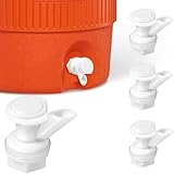 4-Pack Upgrade Push-Button Cooler Spigot Replacement, Compatible with Igloo 2, 3, 5 and 10 Gallon Beverage Coolers, Durable Water Cooler Spigot for 2-10 Gallon Water Jugs Replacement Part