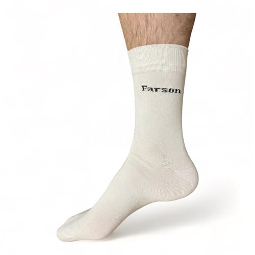 Farson Bamboo Rayon Crew Socks - Super Soft Mens and Womens Dress Socks, 5 Pairs - Quality Bamboo Crew Socks for Men & Women.
