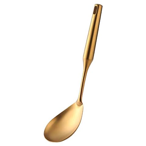 Rice Scoop Spoon,Gold 11.73inch Cooking Utensil Serving Spoon Kitchen Tool Rice Spatula by BUY THINGS! Cover