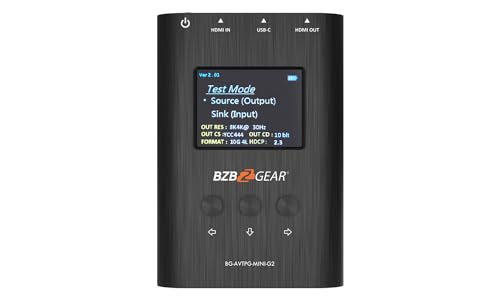 BZBGEAR 1080P FHD/4K UHD/8K HDMI 2.1 48GBPS Portable Signal Test Generator and Analyzer - BG-AVTPG-Mini-G2