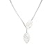 Walaka Collier Femme Pas Cher Fantaisie Simple MéTal Double Feuille Pendentif Alliage Collier De Choker