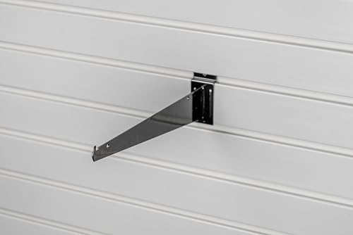 Dazzling Displays SWA-BRKT12BK-10PK Slatwall Accessories: 12-Inch Black Slatwall Panel Knife Shelf Bracket thumb #6