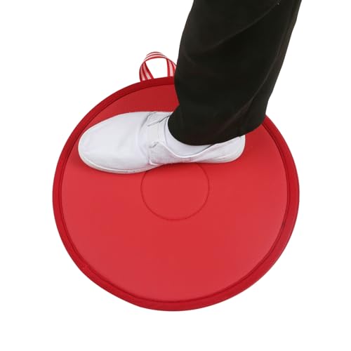 Pivot Disc and Patient Transfer Board-Turning Devices for Elderly and Disabled,Pregnant Woman,Slide Boards Aid,Swivel Cushion 360 Degree Rotating Seat Cushion for Direction Change 15.7"Dia (Red)