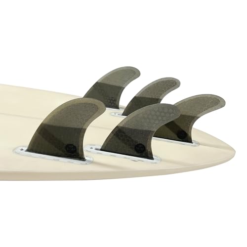 UPSURF Surfboard fins k2.1 5fins Single tab Surfing fins Honeycomb Choose Color (Gray)