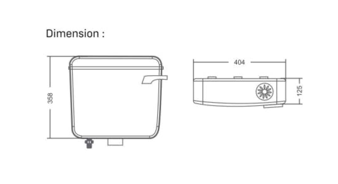 Flush Tank Side Handle 1