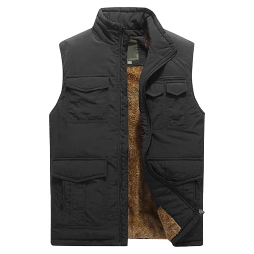 Chaleco acolchado para hombre sin mangas contra el frío del invierno