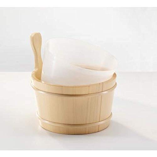 Preisvergleich Produktbild Infraworld Aufgusseimer 4 Liter Fichte mit Kunststoffeinsatz Saunakübel S2285