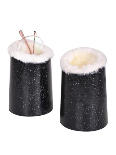 Image of Pack of 2 Plush Lined Eyeglasses Holder Stand Case Glasses Protective Holder for Desks or Nightstands
