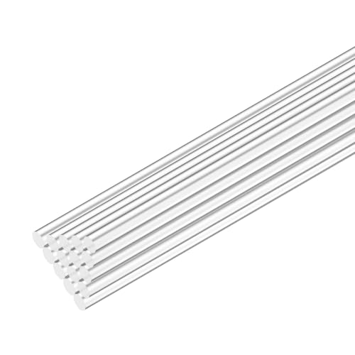 Image of M METERXITY 15-Pack Acrylic Round Rods, 11.8 x 0.08 Inch / 300 x 2 mm Clear Acrylic Dowel Rods Sticks Plastic Sticks Strip for DIY Crafts Lighting Gardening Decorations