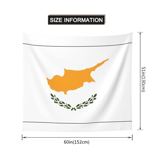 Tenture de décoration murale drapeau de Chypre pour habiller un mur de dortoir - 7