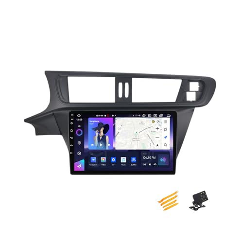 EsaSam Android 13 Car Stereo Bluetooth Car Play 2 DIN Touch Screen Compatible with Citroen C3-XR 2010~2015 9in QLED Display Car Radio with Navigation Android Auto FM RDS SWC,8 Core NF7 8G+256G