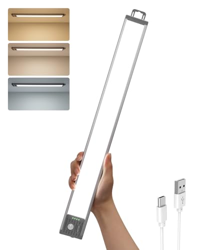 17.5inch Under Cabinet Lighting, 4500Mah Motion Sensor Light Indoor, 1 Pack