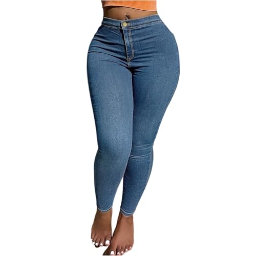 Skinny Jeggings for Women Tummy Control Stretchy High Waisted Jeans Colombian Pull on Jean Leggings with Pockets2